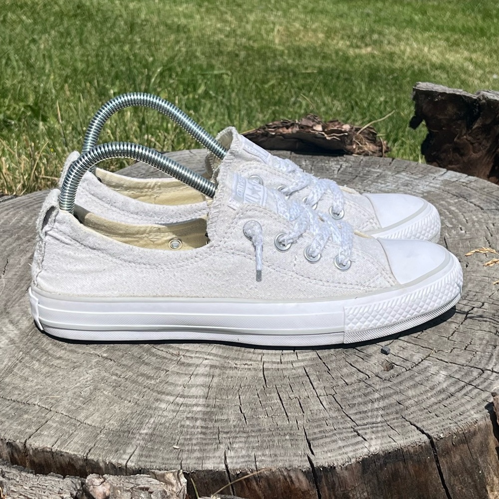Converse Shoreline Eyelet White Low-Top Sneakers Women’s Size 8 Shoes